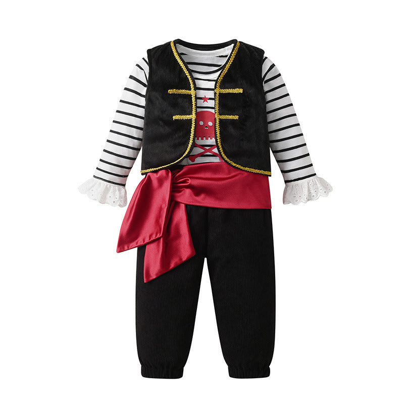 Niño' Pirate Three-Piece Halloween Party Costume - foto 4