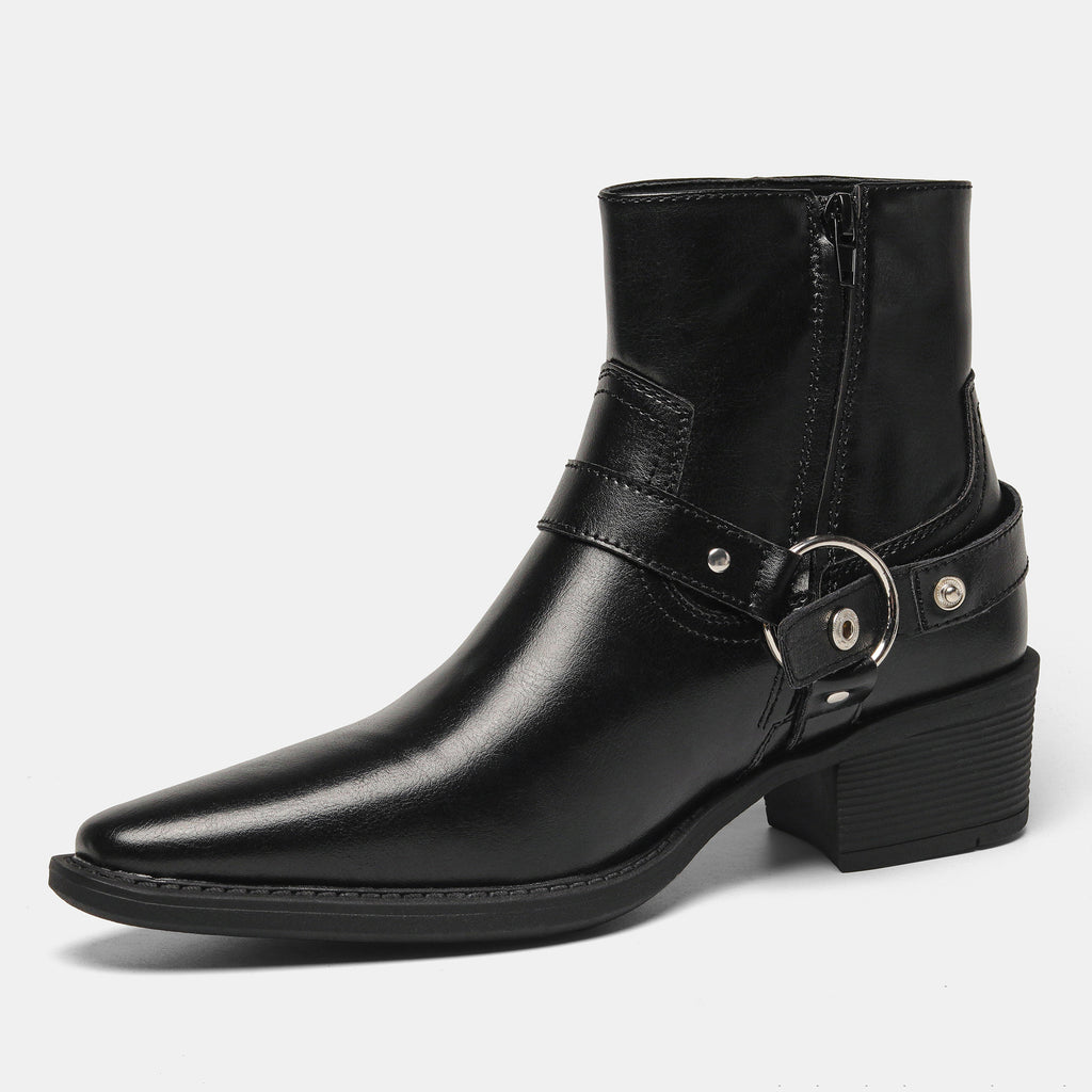 Hombre Buckle-up, Height-increasing High-heeled Botas