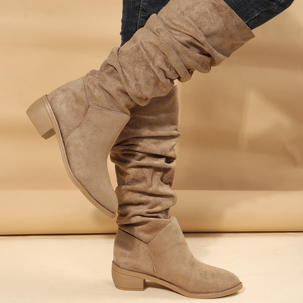 Mujer Nuevo Invierno Pleated Largo Botas - foto 3
