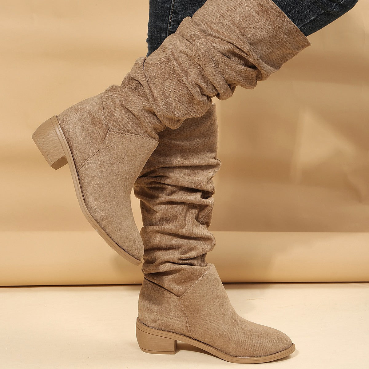 Mujer Nuevo Invierno Pleated Largo Botas - foto 3