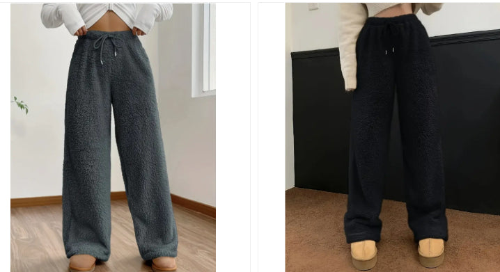 Pantalón polar holgado de mujer - foto 7