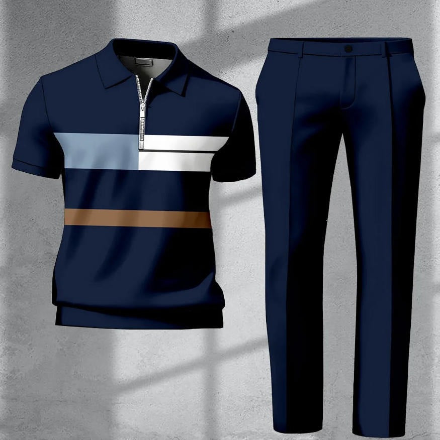Conjunto de polera manga corta y pantalón para hombre estampado 3D - foto 8