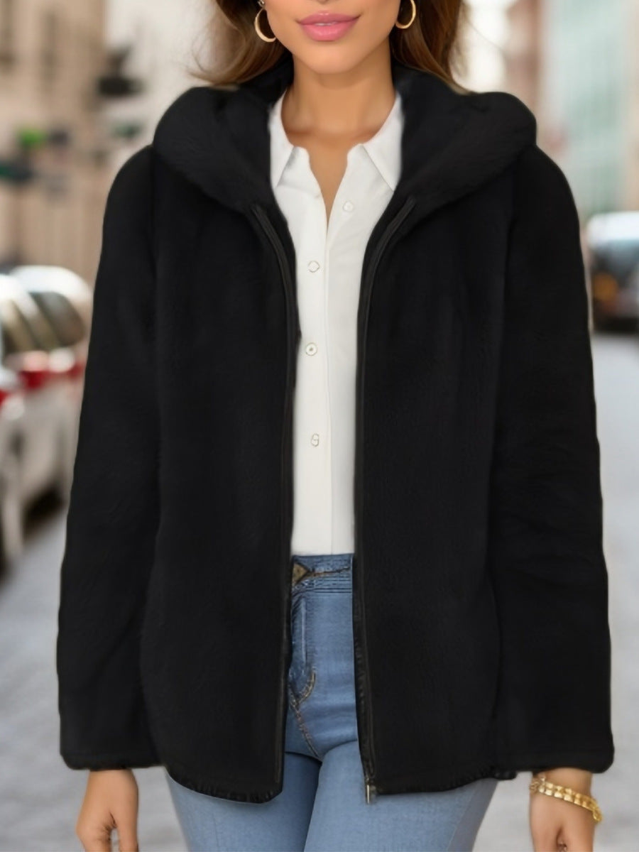 Chaqueta térmica de polar con gorro - foto 4