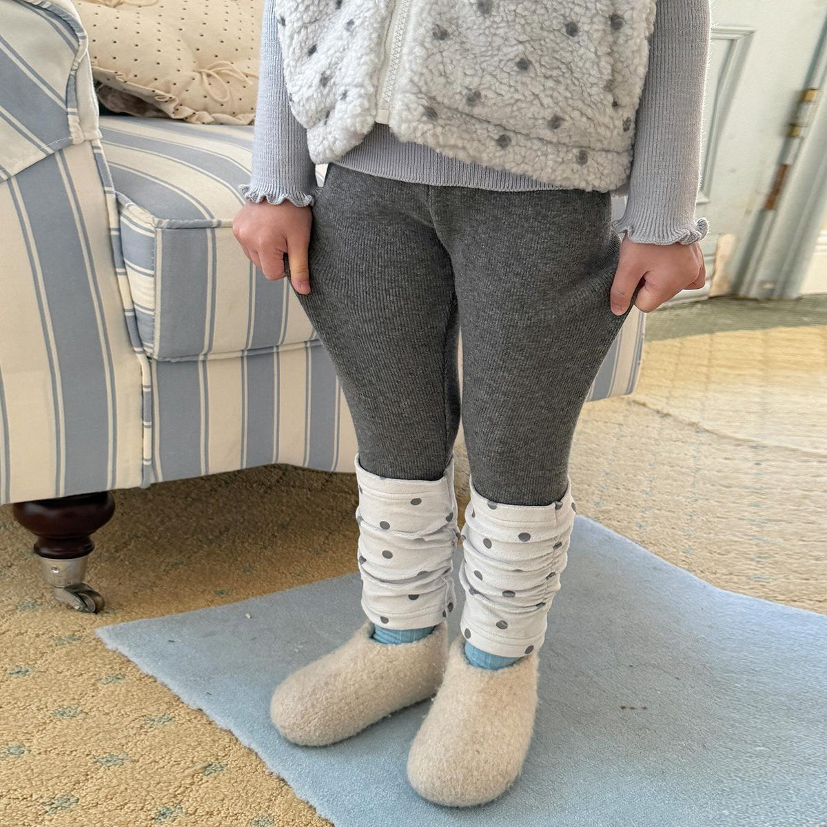 Niña' Spliced Puntos Forro Polar Pantalón - foto 6