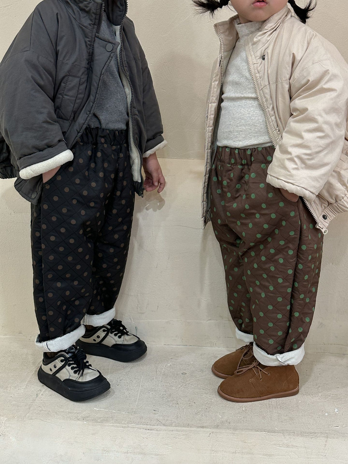 Abrigado Polka Dot Polar Poliéster Niños Pantalón - foto 3