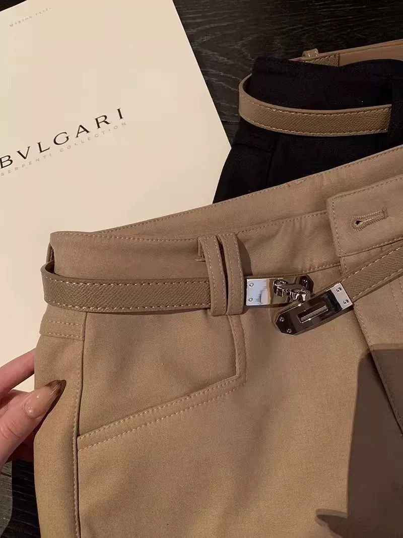 Entallado Straight-leg Pantalón Shorts Hot Pantalón para Mujer - foto 4