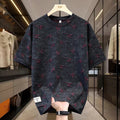 Corto Manga Round Neck Suelto Top Men
