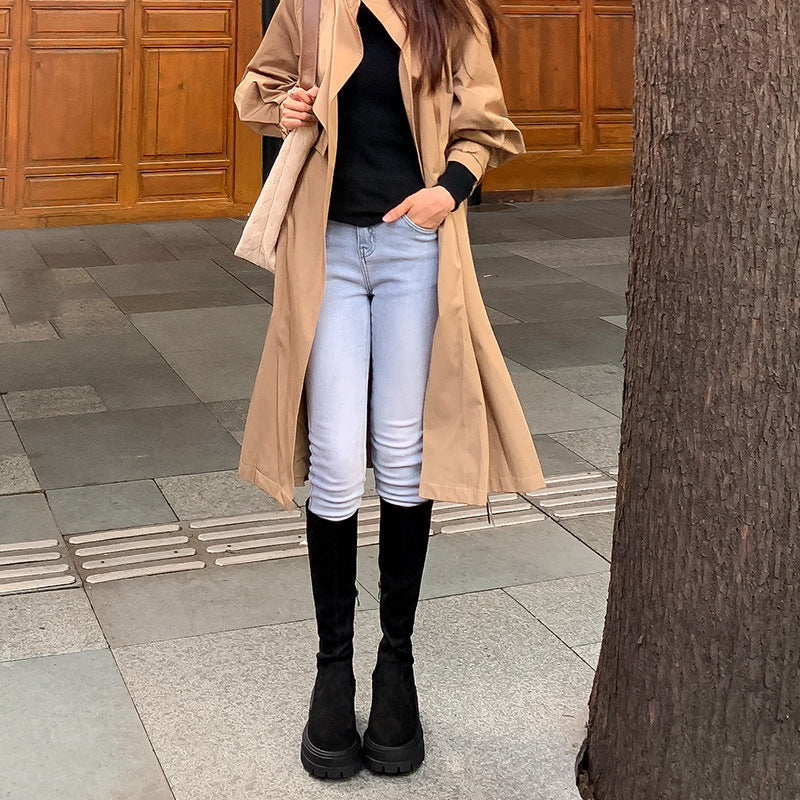 Nuevo Mujer Mid-heel Stretchy Tall Botas - foto 7