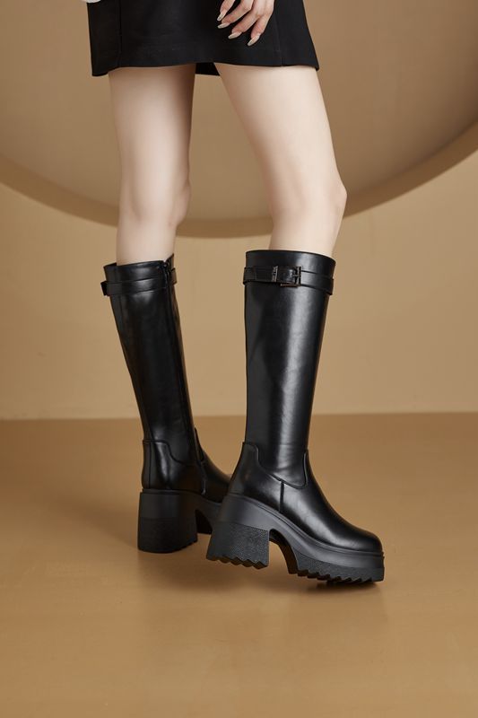 Mujer Suela Gruesa-heeled Tall Height-increasing Botas con Thick Soles - foto 4