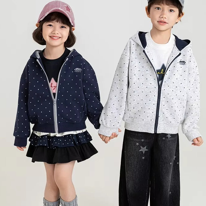 Cárdigan holgado con capucha y estampado de estrellas para niño - foto 5