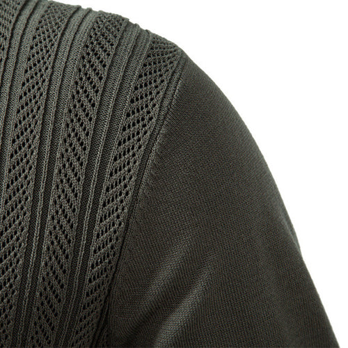 2026 Nuevo Otoño y Invierno Hombre Cross-Border Knitwear Manga Larga Knitwear Medio Cierre Business Casual Thin Knitwear para Hombre - foto 2