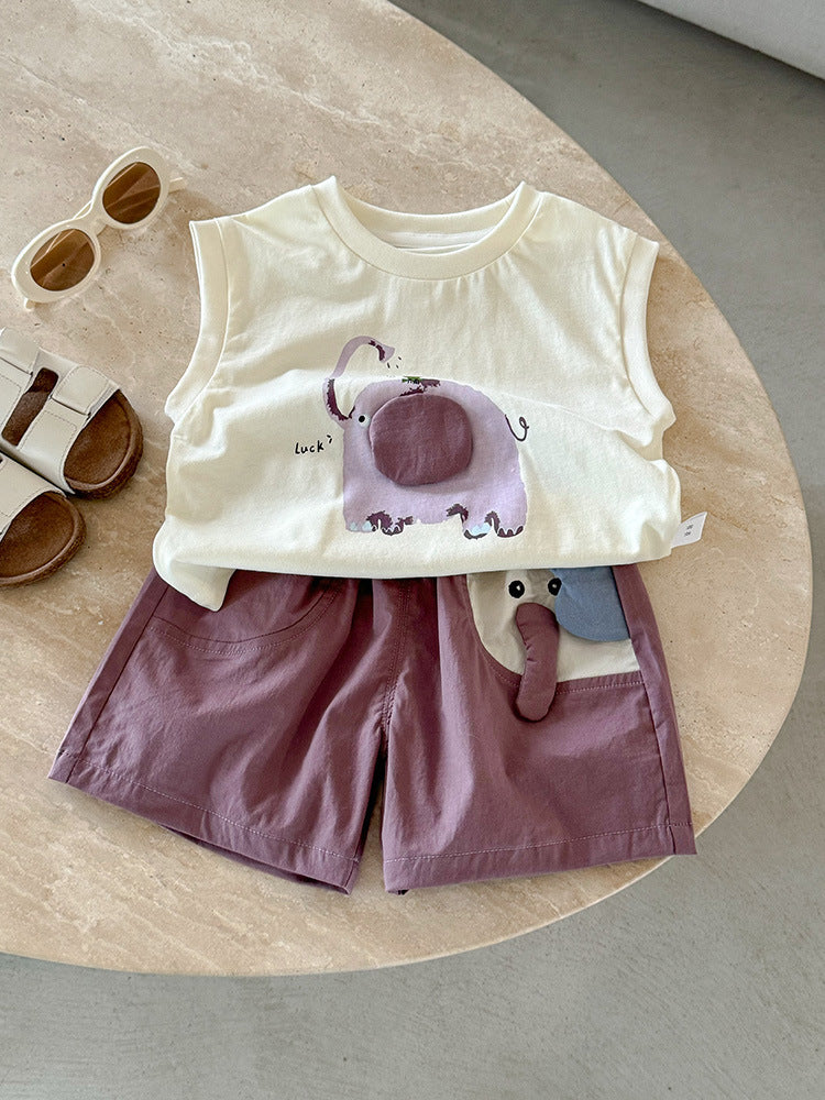 Niño' Chaleco Top y Shorts Conjunto - foto 3