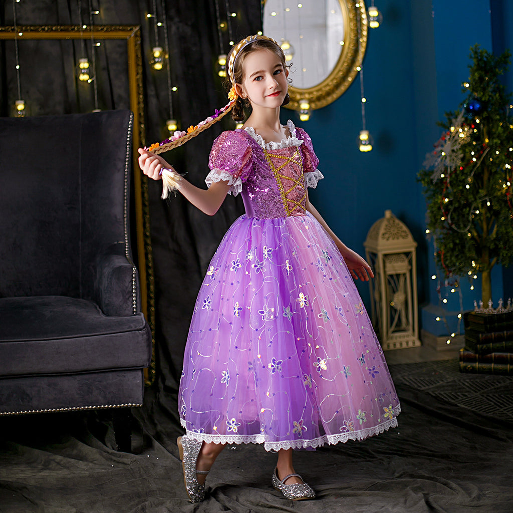 Niña Pequeña's Purple Tulle Vestido - foto 6