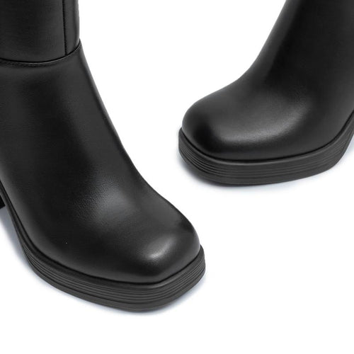 Botines de mujer con taco ancho y suela gruesa