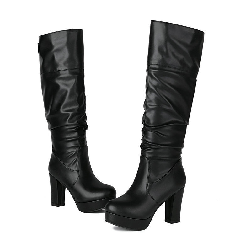 Impermeable Plataforma High-Top Riding Botas para Mujer - foto 4
