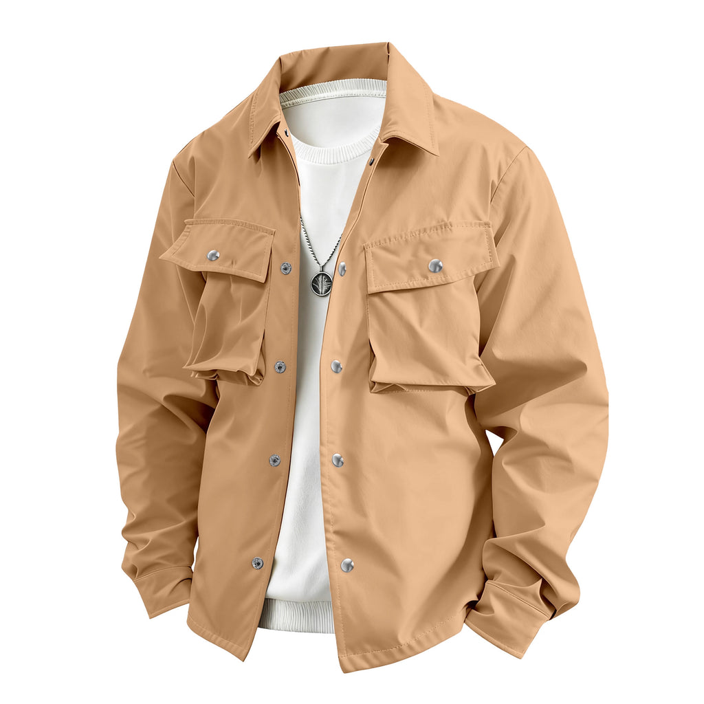 Hombre Multi-pocket Ropa de Trabajo Solapa Chaqueta - foto 4