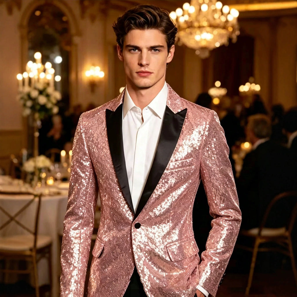 Sparkling Stage Performance Nightclub-Estilo Traje y Gown - foto 5