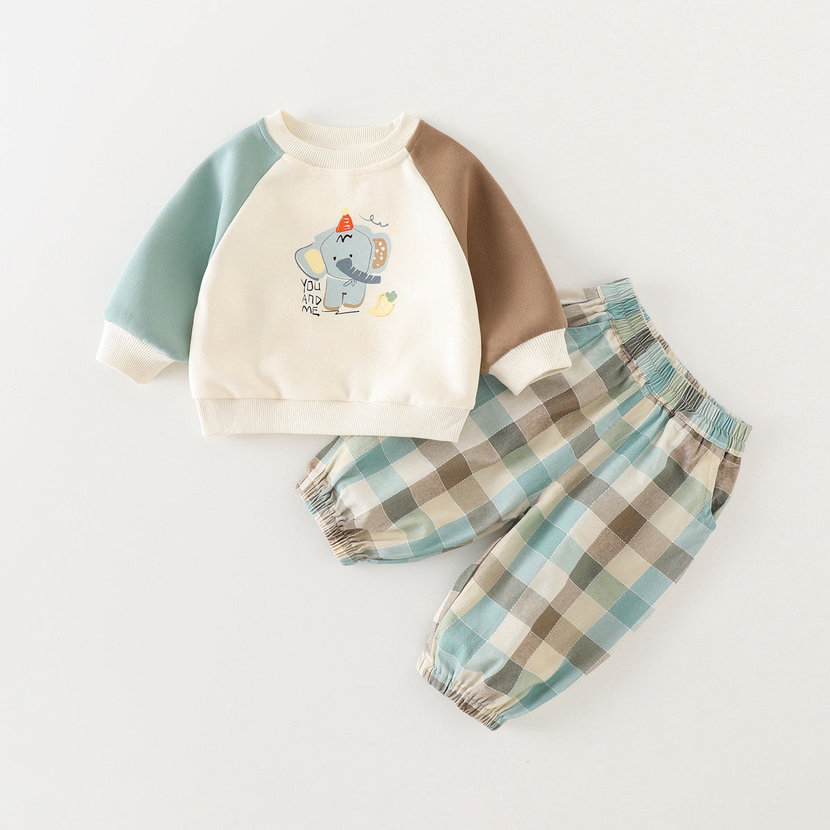 Plaid Top y Pantalón Conjunto para Baby Niño - foto 3