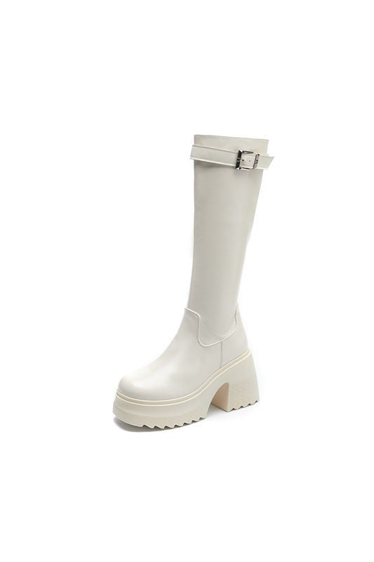 Mujer Suela Gruesa-heeled Tall Height-increasing Botas con Thick Soles - foto 8