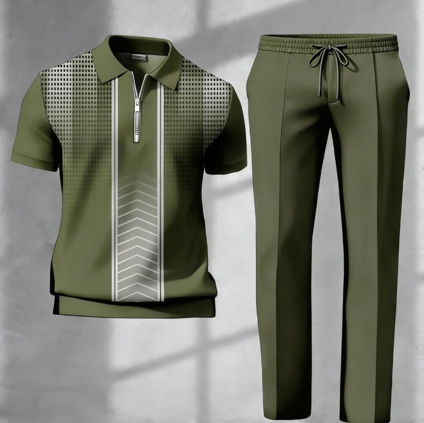 Conjunto de polera manga corta y pantalón para hombre estampado 3D - foto 5