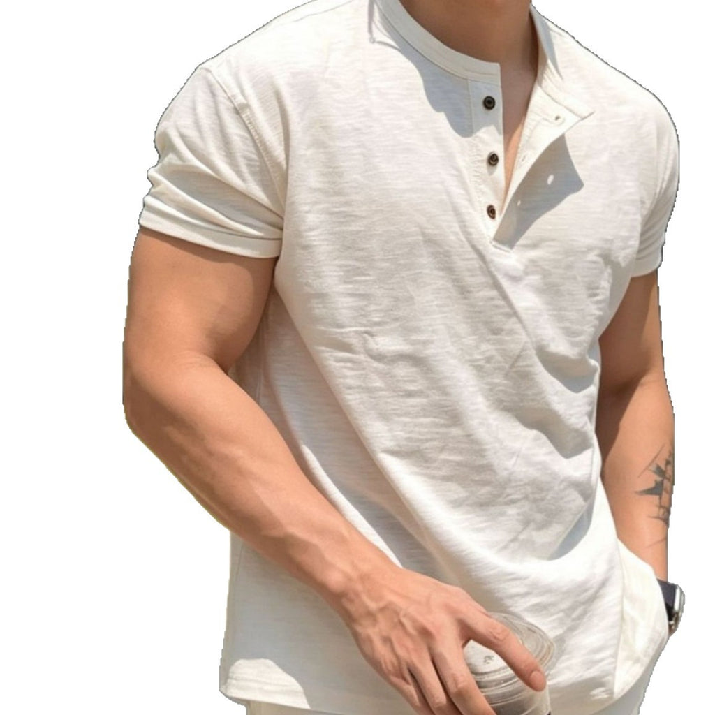 Distressed-Estilo Hombre Manga Corta American Camiseta - foto 5