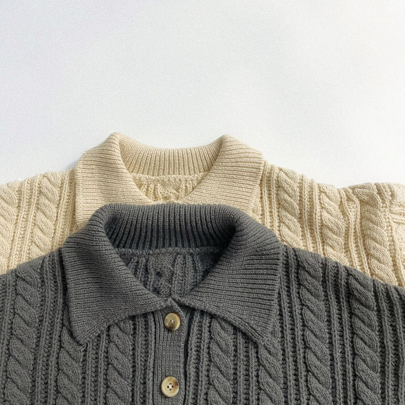Niños's Fried Dough Twists Knitting Sweater - foto 2