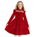 Ruffled Manga Larga Princesa-Estilo Christmas Vestido - foto 4