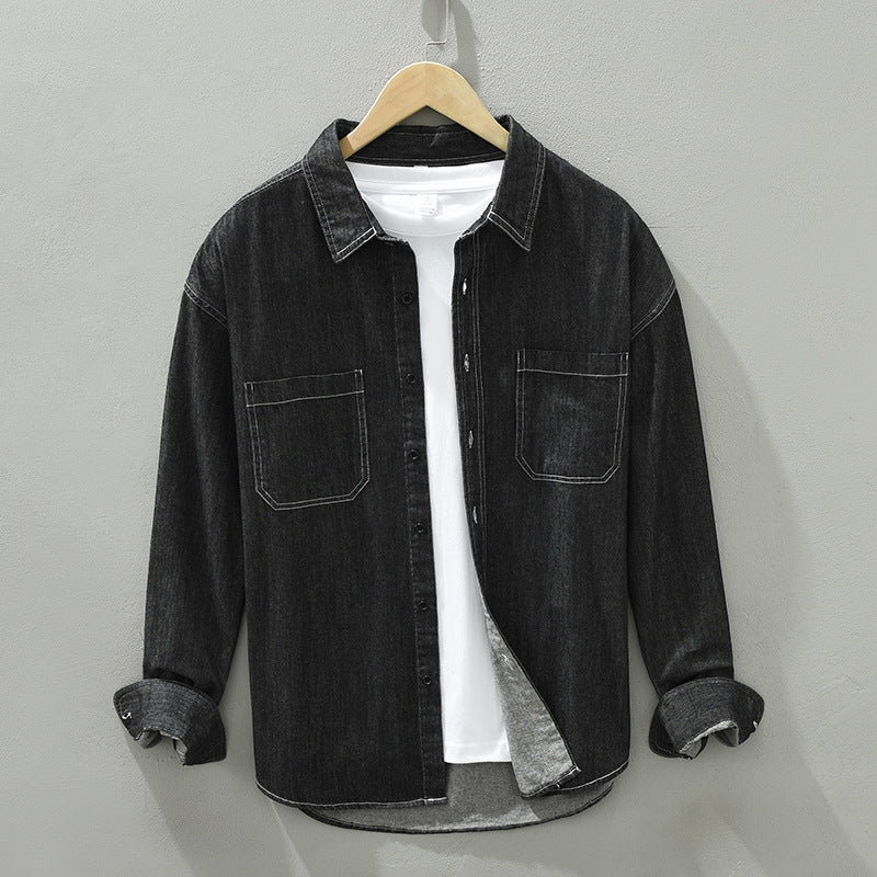 Hombre Algodón Denim Manga Larga Chaqueta - foto 4