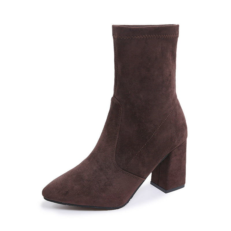 Nuevo Otoño-Invierno Versátil High-heeled Slim Botas
