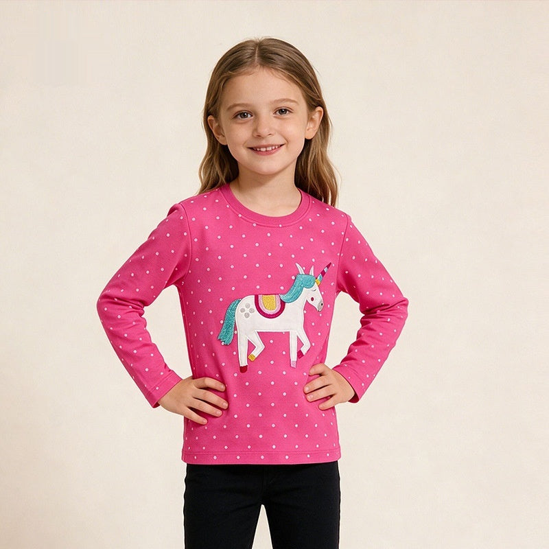 Puntos Unicorn Bordado Niña' Top
