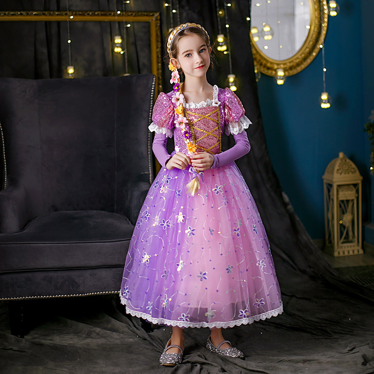 Niña Pequeña's Purple Tulle Vestido - foto 2