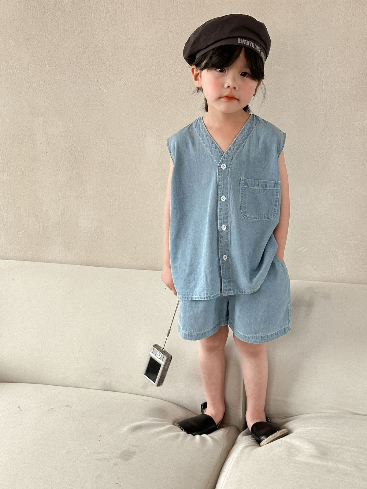 Verano Casual Chaleco y Shorts Conjunto Sibling Matching Conjunto