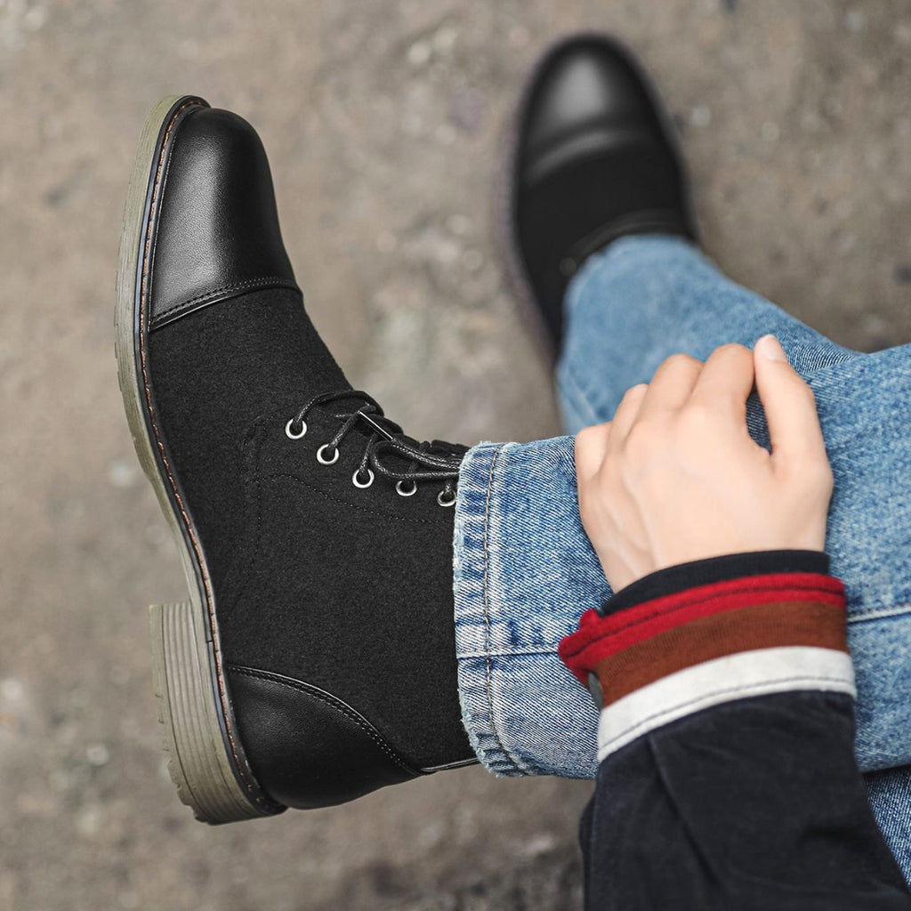 Retro Tobillo Con Cordones Western Botas Zippered Bag Packaging - foto 4