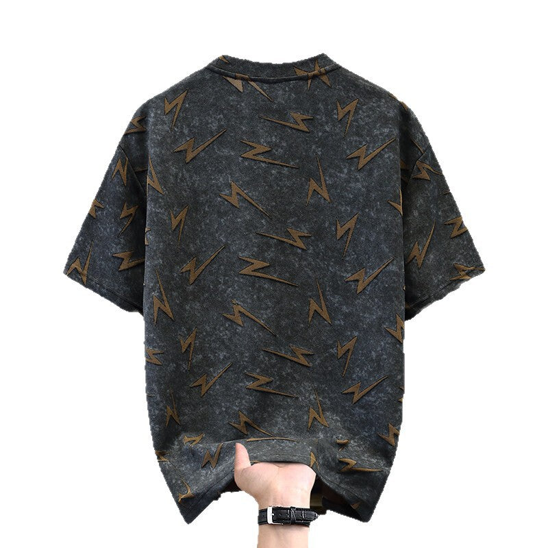 Corto Manga Round Neck Suelto Top Men - foto 8