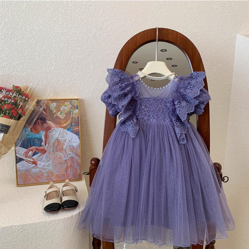 Green Tulle Fairy Vestido De Tendencia Lace Puffy Princesa Falda para Babies - foto 4