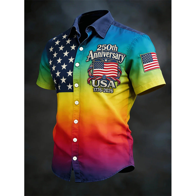 Polera manga corta holgada de hombre con estampado 3D - foto 2