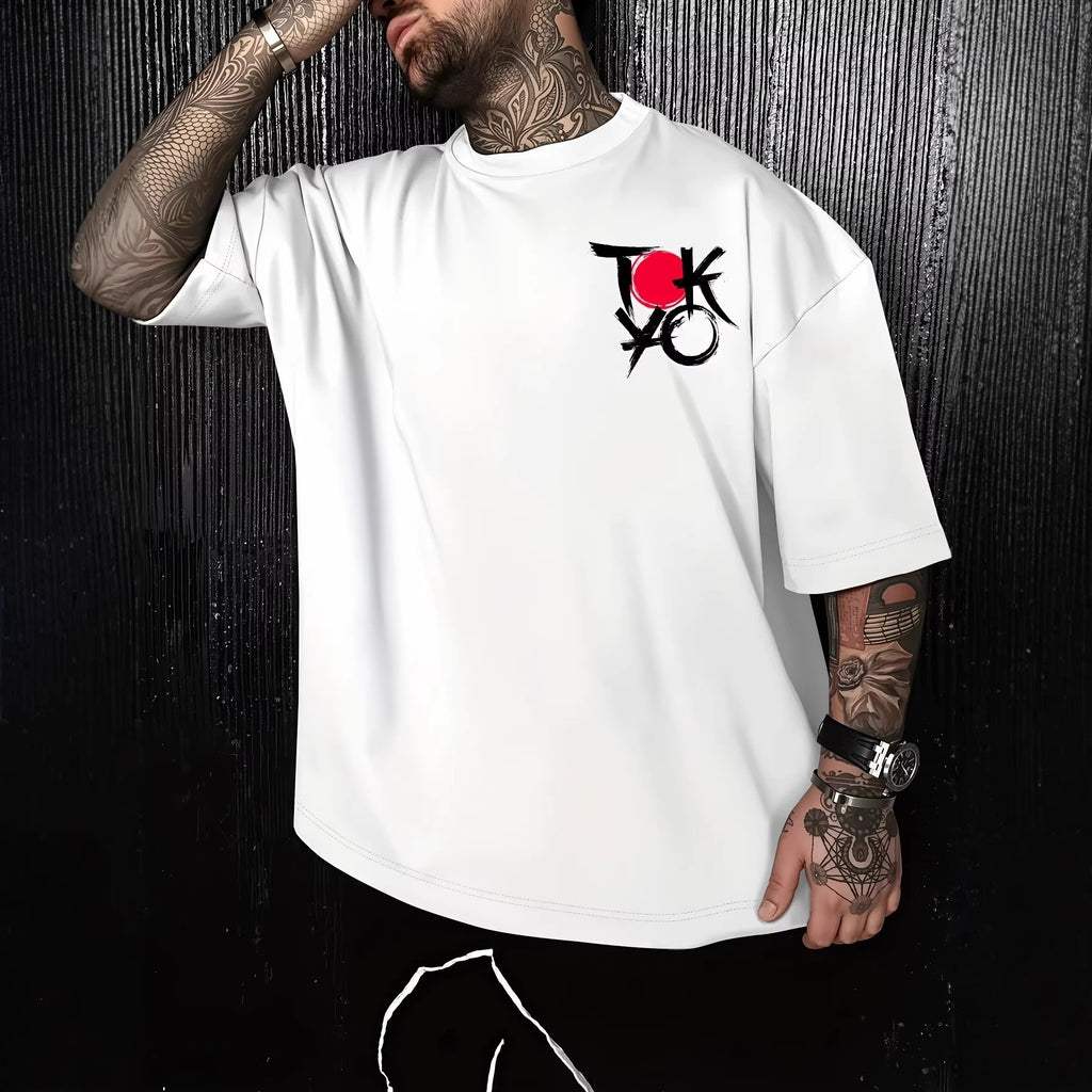 Suelto Algodón Ink Print T Camisa