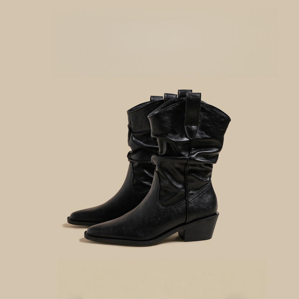 Botas media caña negras retro - foto 2