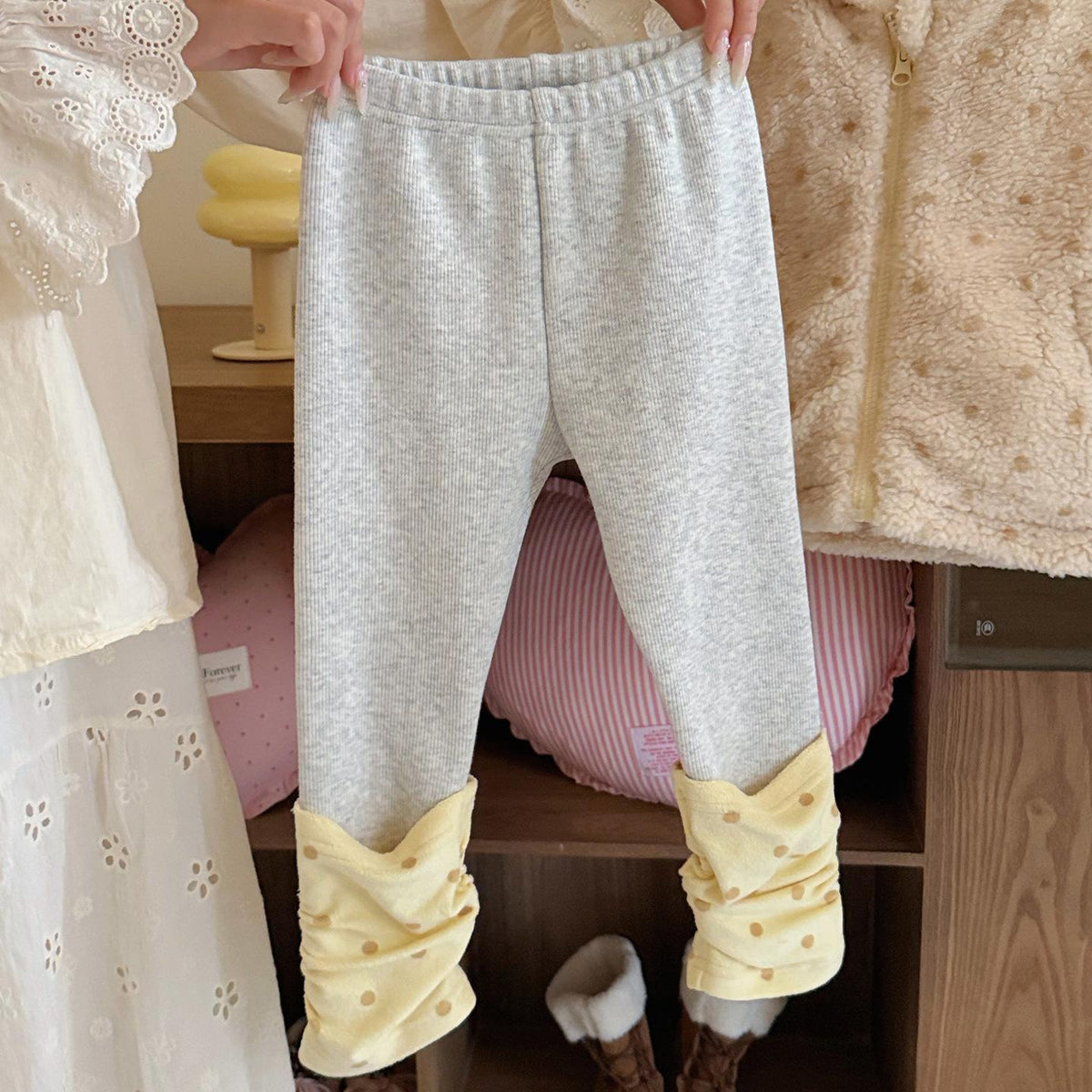Niña' Spliced Puntos Forro Polar Pantalón - foto 4