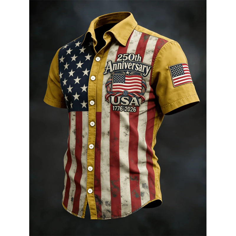Polera manga corta holgada de hombre con estampado 3D - foto 5