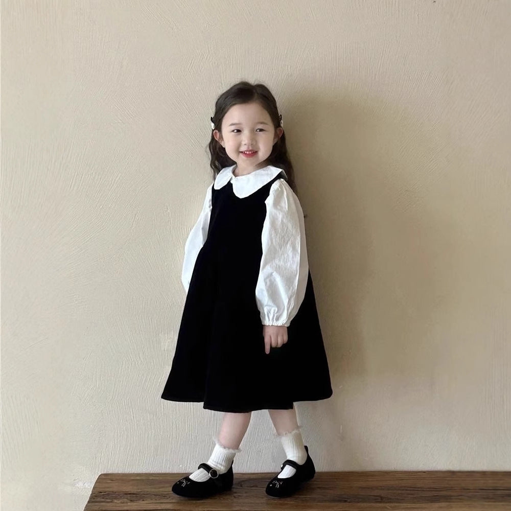 Niños's Muñeca-collar Camisa y Black Chaleco Vestido Conjunto - foto 3