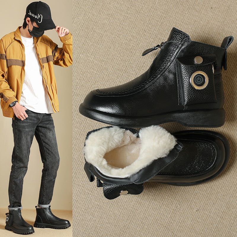 Hombre Invierno Térmico Charging Heated Botas Antideslizante y Impermeable para Snowy Conditions