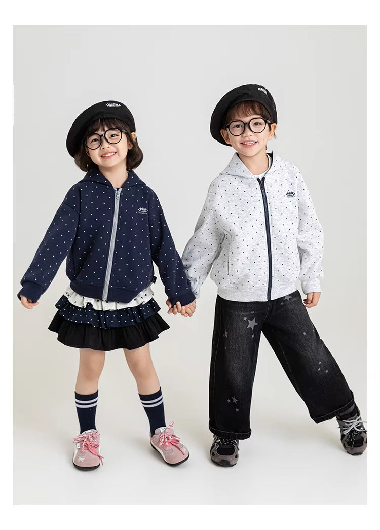 Cárdigan holgado con capucha y estampado de estrellas para niño - foto 3
