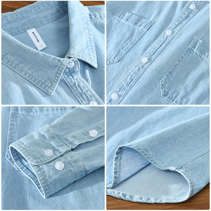Hombre Algodón Denim Manga Larga Chaqueta - foto 2