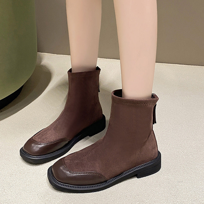 Botas de mujer punta cuadrada estilo británico - foto 4