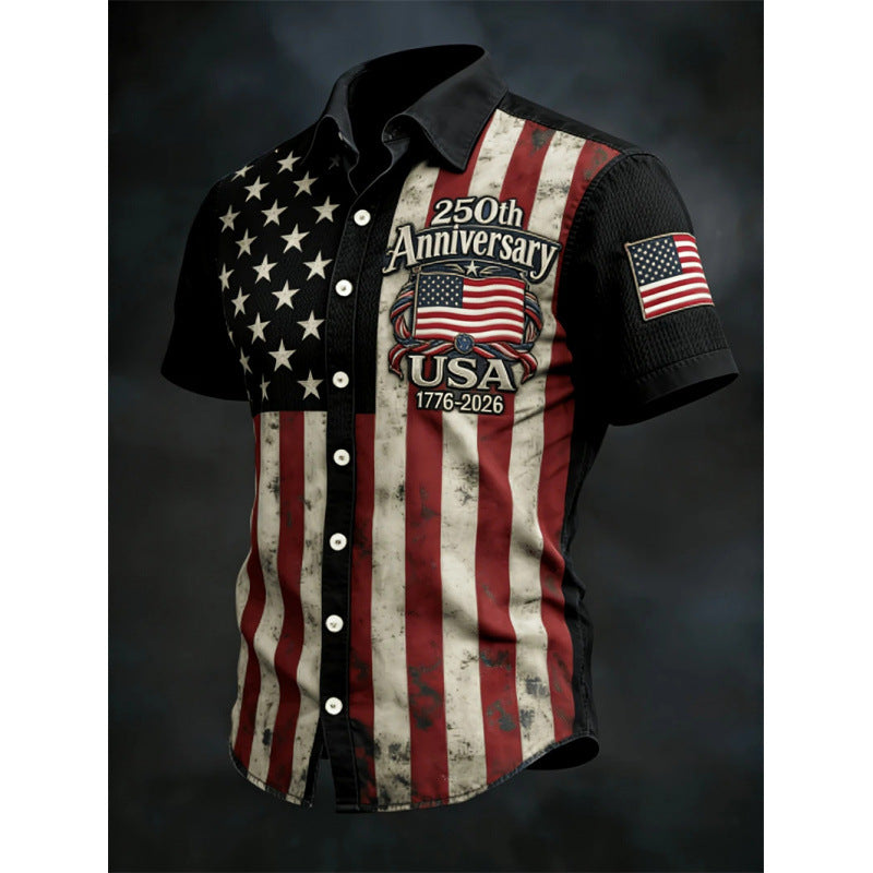 Polera manga corta holgada de hombre con estampado 3D - foto 3